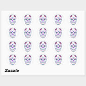 Sticker Rond sucre skullz : 1 (Feuille)