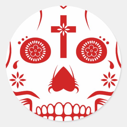 Sticker Rond sucre skullz : 2 (Devant)