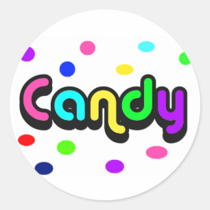 Sticker Rond Sucrerie-autocollant