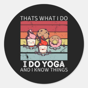Sticker Rond Sucreries Rétro C'est Ce Que Je Fais Je Fais Du Yo