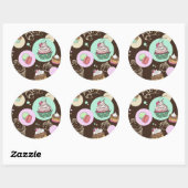 Sticker Rond Sucres (Feuille)