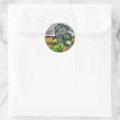 Sticker Rond Sud de l'Angleterre Country Road & Pasture Scene (Sac)