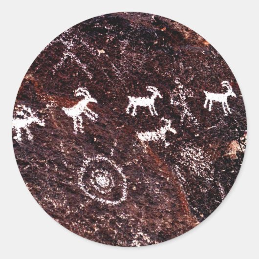 STICKER ROND SUD-OUEST D'AMÉRICAIN DE DÉSERT DU NEVADA DE (Devant)