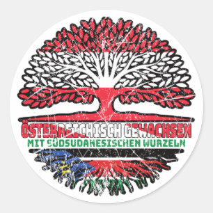 Sticker Rond Sud-Soudan Sud-Soudanais Autriche