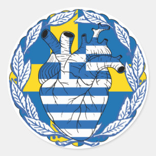 Sticker Rond Suède Indépendance grecque Grèce Grèce