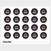 Sticker Rond Suffisamment De Surdose Pruple Ribbon Opioïde Over (Feuille)