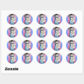 Sticker Rond Sufragette Rat ! (Feuille)