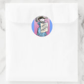 Sticker Rond Sufragette Rat ! (Sac)