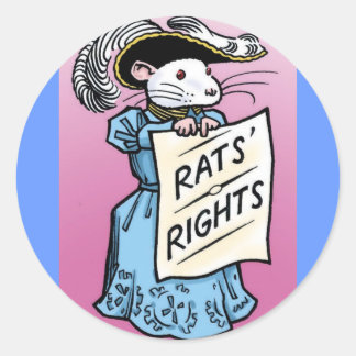 Sticker Rond Sufragette Rat !