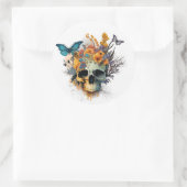 Sticker Rond Sugar Skull Day of the Dead (Sac)