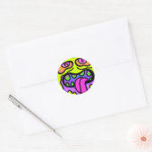 Sticker Rond Sugar Zombie Pop Art (Enveloppe)