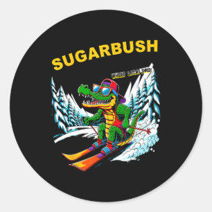 Sticker Rond Sugarbush Gator Adventure Sports d'hiver