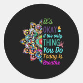 Sticker Rond Suicide Awareness Semicolon 988 S 1 (Devant)