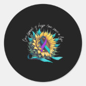 Sticker Rond Suicide Awareness Suicide Prevention Suprt Survivo (Devant)