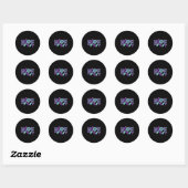 Sticker Rond Suicide Prevention Awareness Teal &amp; Purple Rib (Feuille)