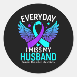 Sticker Rond Suicide Sensibilisation Au Suicide Du Mari-Chemise