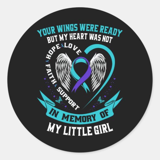 Sticker Rond Suicide Sensibilisation Chemise Fille Petite Fille (Devant)