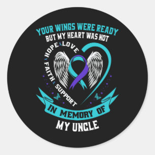 Sticker Rond Suicide Sensibilisation Chemise Oncle Niece Nephew