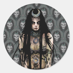 Sticker Rond Suicide Squad Enchantress