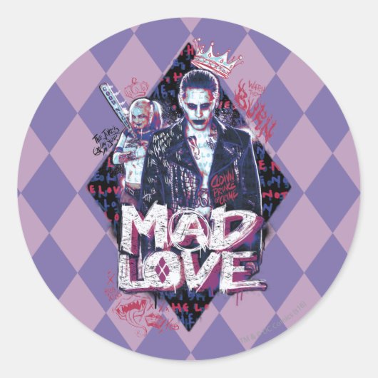 Sticker Rond Suicide Squad | Mad Love (Devant)