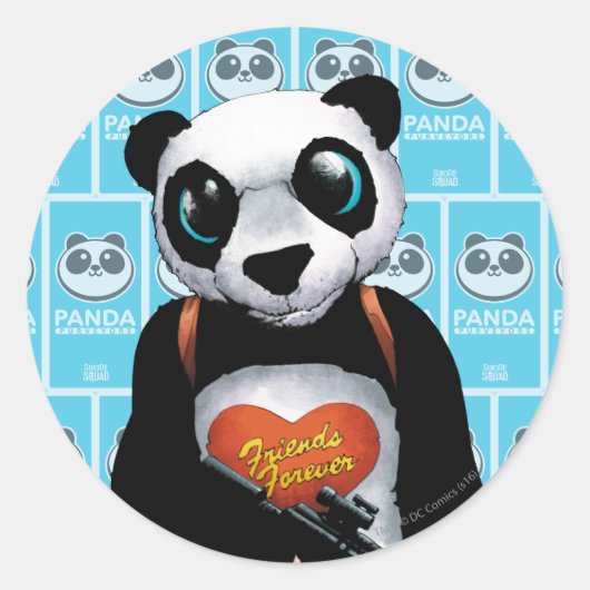 Sticker Rond Suicide Squad Panda (Devant)