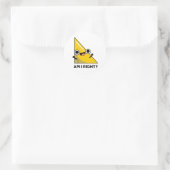 Sticker Rond Suis-Je À Droite Drôle Pun Angle Droit (Sac)