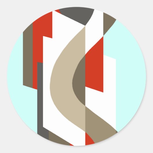 Sticker Rond SUISSE : Art Déco Moderne : Bureau des Soixante, M (Devant)