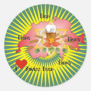 Sticker Rond Suisse - Suisse - Svizzera - Svizra - Suisse