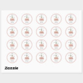 Sticker Rond Suitcases de voyage Douche nuptiale (Feuille)