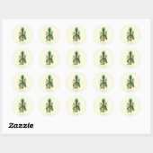 Sticker Rond Suite ananas au White Lotus (Feuille)