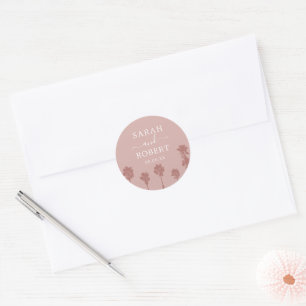 Sticker Rond Suite Mariage Romance Palm Tree
