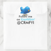 Sticker Rond Suivez-moi l'étiquette (Sac)