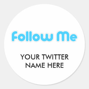 Sticker Rond suivez-moi (twitter)
