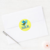 Sticker Rond Suivez-moi @ votre adresse Twitter (Enveloppe)