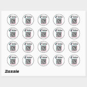Sticker Rond Suivez-Nous Sur TikTok Social Media QR Code (Feuille)