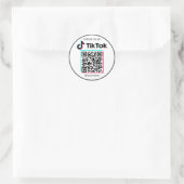 Sticker Rond Suivez-Nous Sur TikTok Social Media QR Code (Sac)