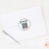 Sticker Rond Suivez-Nous Sur TikTok Social Media QR Code (Enveloppe)