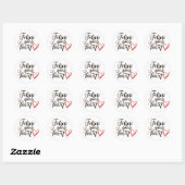 Sticker Rond Suivez votre script de coeur La Saint-Valentin (Feuille)