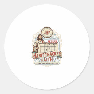 Sticker Rond Suivi de Jésus Suivi de l'habitude de la foi Jésus