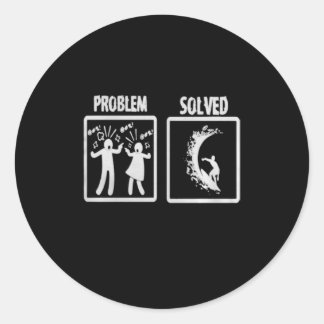 Sticker Rond Sulfing Lover|Tout Problème Peut Être Résolu Par L