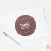 Sticker Rond Sumac Personalisé Moderne Violet Texte Blanc (Enveloppe)