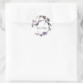 Sticker Rond Sumie de fleur de prune (Sac)