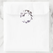 Sticker Rond Sumie de fleur de prune (Sac)