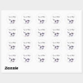 Sticker Rond Sumie de fleur de prune (Feuille)