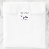 Sticker Rond Sumie de fleur de prune (Sac)