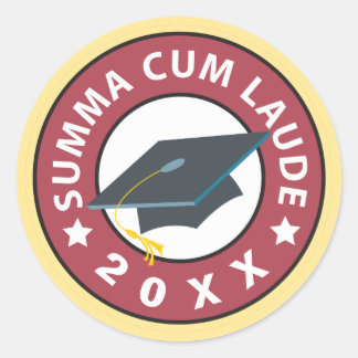 Sticker Rond Summa Cum Laude Graduation