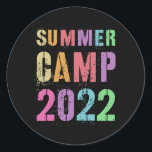 Sticker Rond SUMMER CAMP 2022 pour Friends and Mates to Sign<br><div class="desc">SUMMER CAMP 2022 pour le poison des Friends and Mates to Sign Autographe. Parfait pour papa,  maman,  papa,  men,  women,  friend et family members on Thanksgiving Day,  Christmas Day,  Mothers Day,  Fathers Day,  4th of July,  1776 Independent Day,  Vétérans Day,  Halloween Day,  Patrick's Day</div>