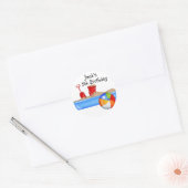 Sticker Rond Summer Fun Sand box Beach Ball (Enveloppe)