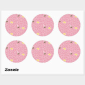 Sticker Rond Summer Ice Cream Pattern (Feuille)