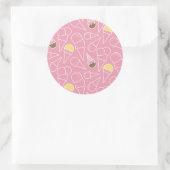 Sticker Rond Summer Ice Cream Pattern (Sac)